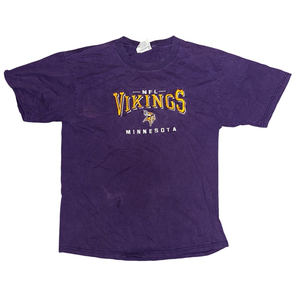 Vintage Lee Sport Minnesota Vikings NFL T Shirt Purple Embroidered Mens Large